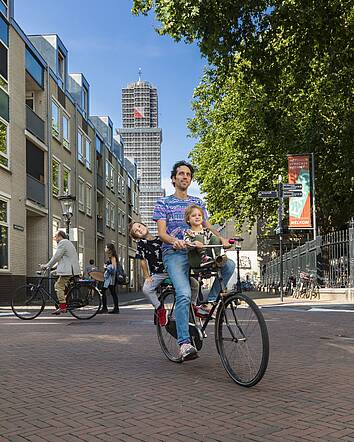 cyclist in Utrecht centre