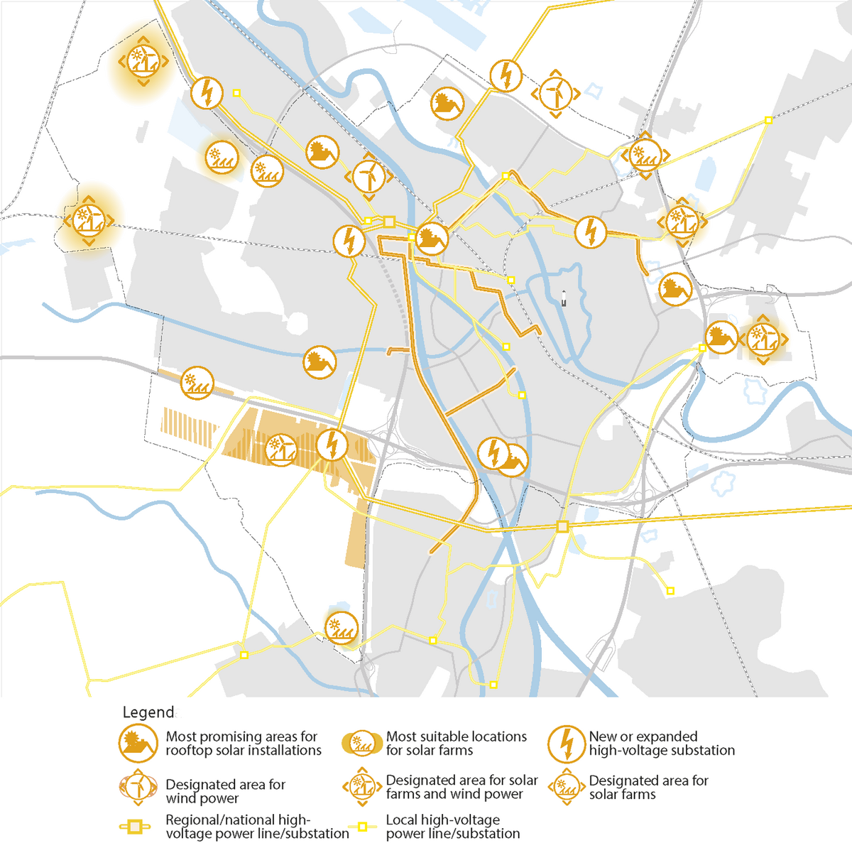 This map shows the areas where we may be generating energy 